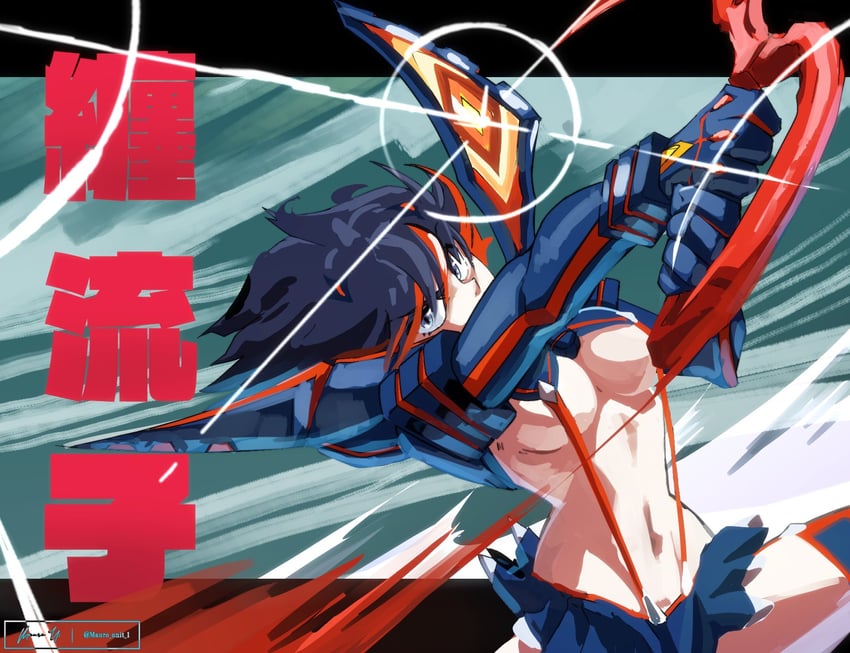matoi ryuuko and senketsu (kill la kill) drawn by mauro_unit_1