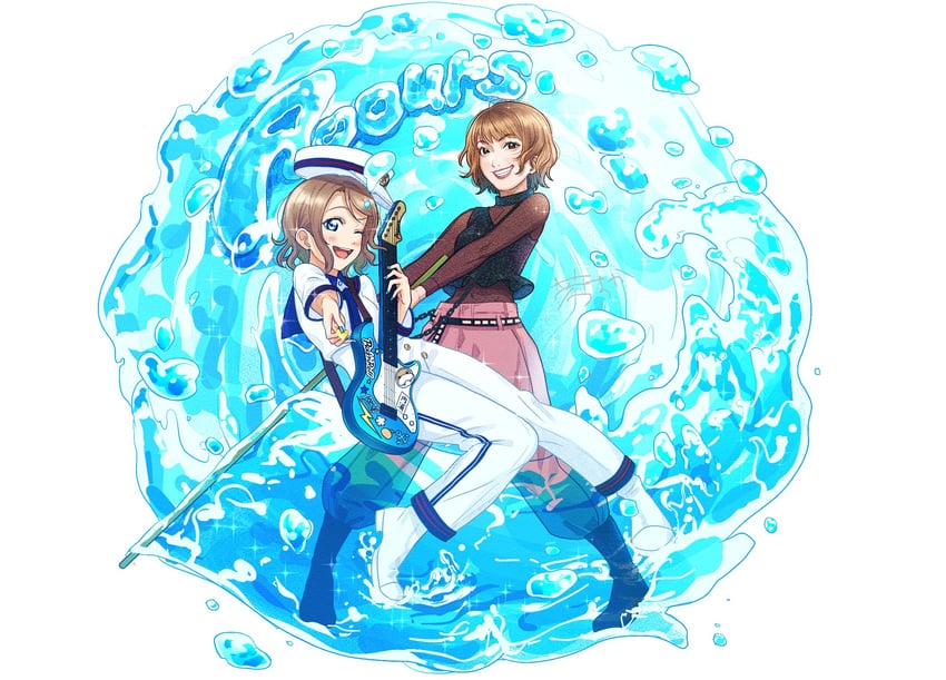 watanabe you, saitou shuka, and uchicchii (love live! and 1 more) drawn by user_sfcw8388