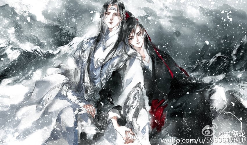 wei wuxian and lan wangji (modao zushi) drawn by kcllzas163