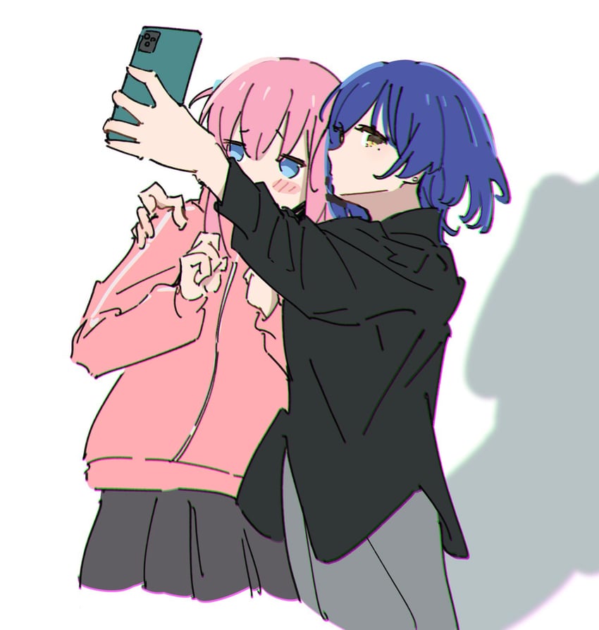 gotoh hitori and yamada ryo (bocchi the rock!) drawn by atenaba