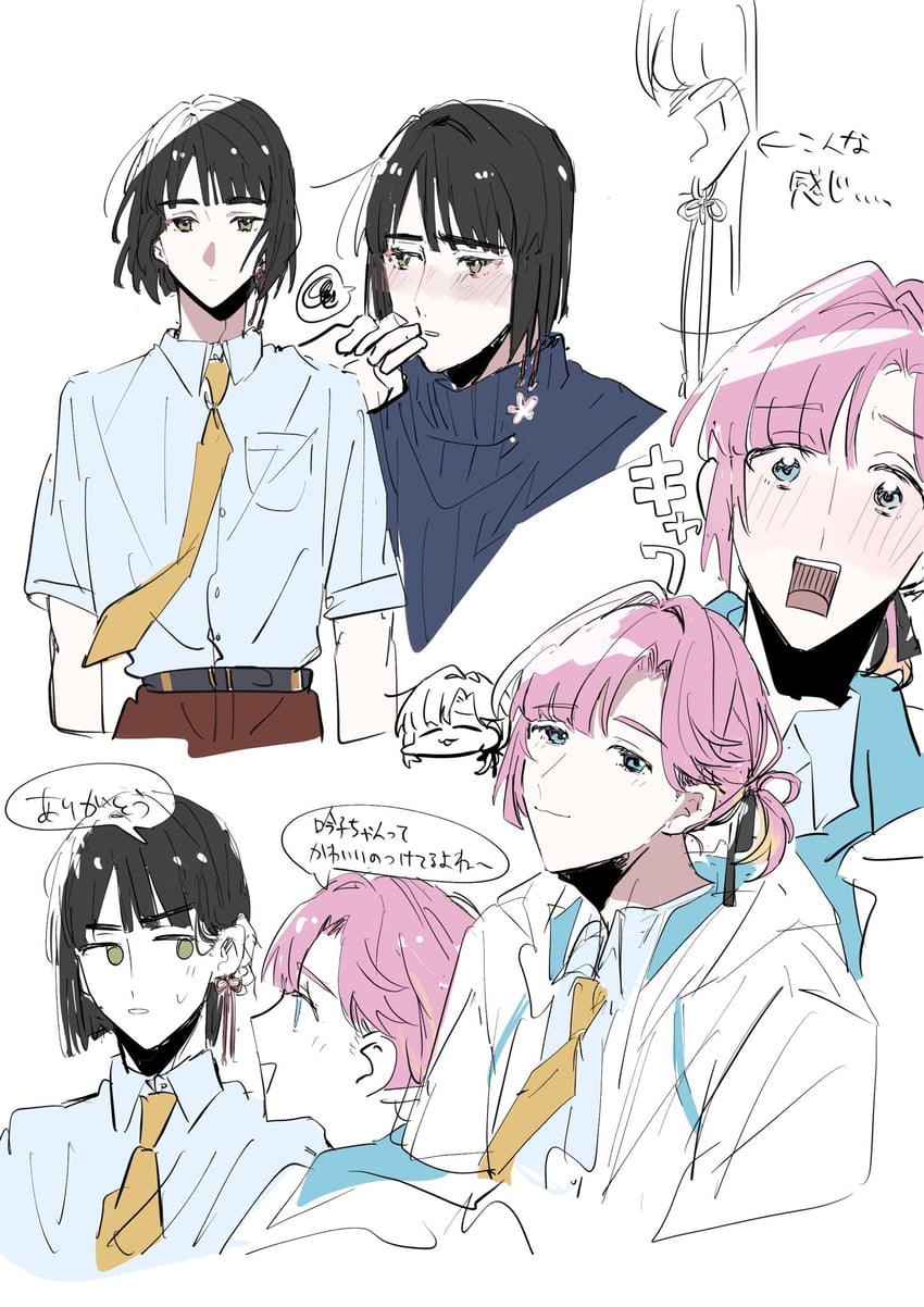 momose ginko and anyoji hime (love live! and 1 more) drawn by zuisetsu