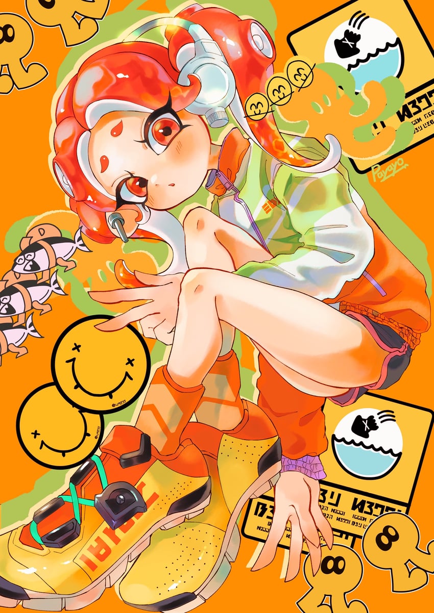 octoling player character and octoling girl (splatoon) drawn by payayo884