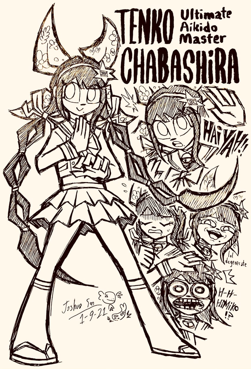 chabashira tenko (danganronpa and 1 more) drawn by josh-s26