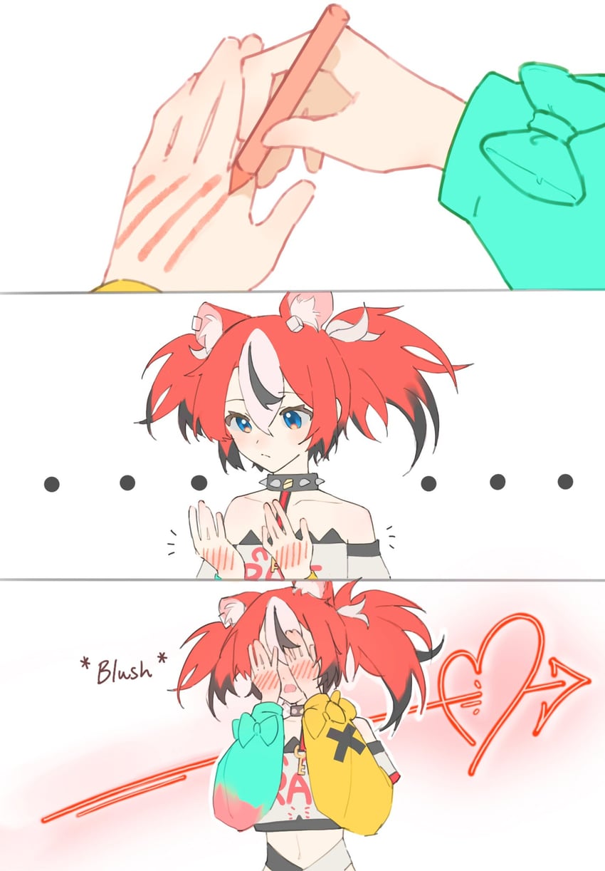 hakos baelz (hololive and 1 more) drawn by hei_(hei_0322)
