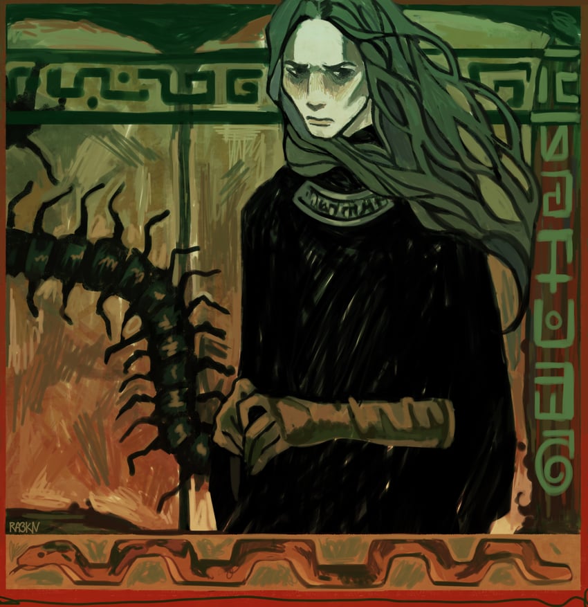 enki (fear & hunger and 1 more) drawn by raekiv