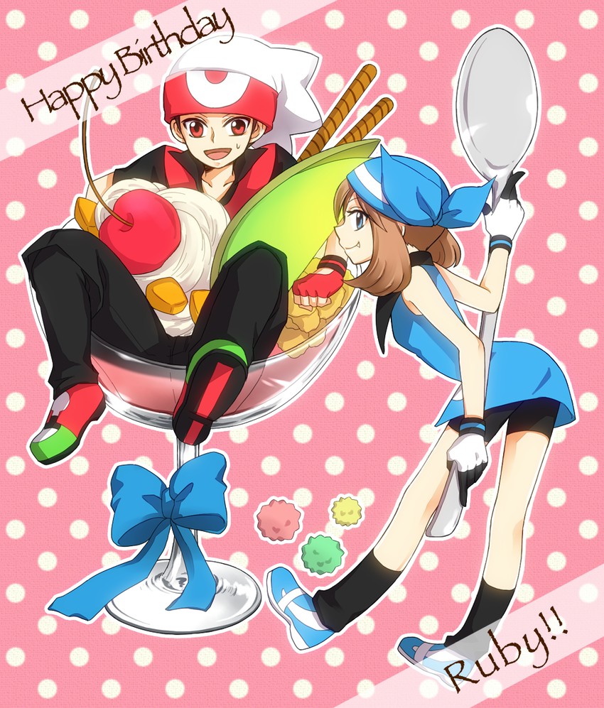 may and brendan (pokemon and 1 more) drawn by yakimaru-pk