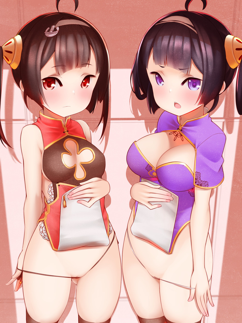 ping hai and ning hai (azur lane) drawn by endou-jun