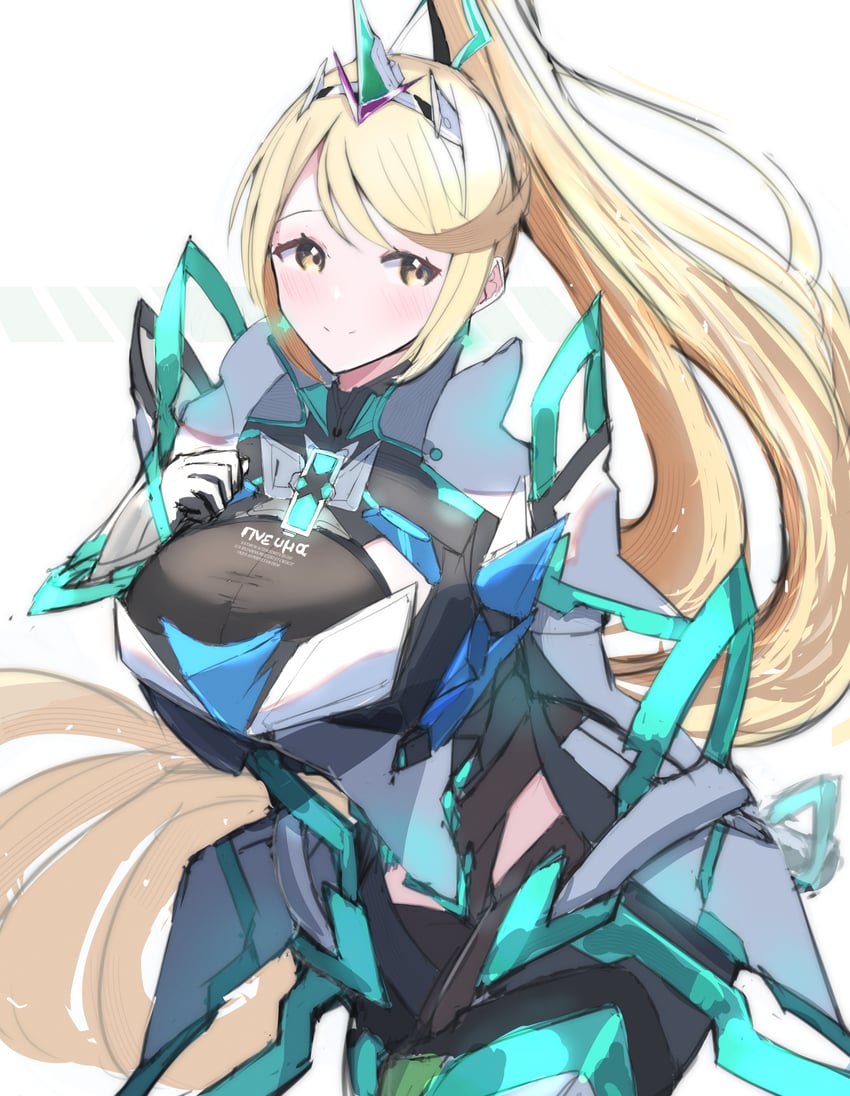 pneuma (xenoblade chronicles and 1 more) drawn by juneplums