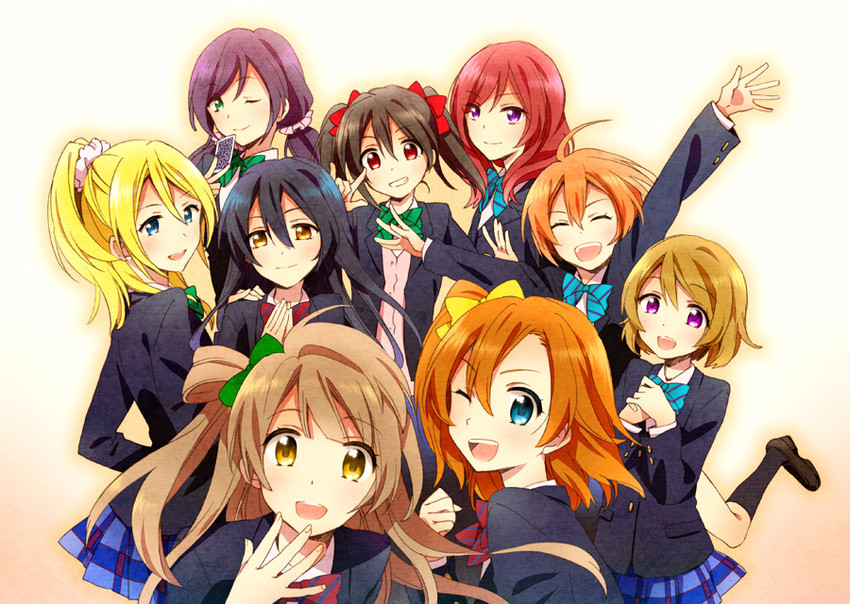 nishikino maki, tojo nozomi, sonoda umi, yazawa nico, ayase eli, and 4 more (love live! and 1 more) drawn by yuzucky
