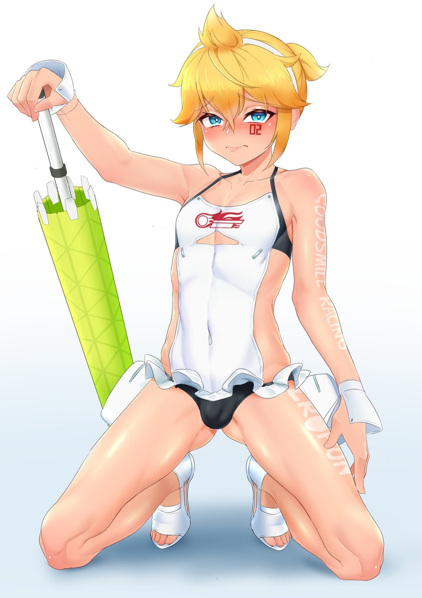 hatsune miku, kagamine len, and racing miku (vocaloid and 1 more) drawn by c_take0141