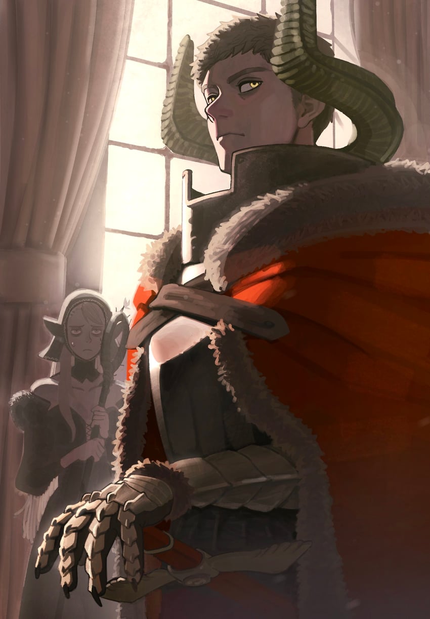 marcille donato, laios touden, and kensuke (dungeon meshi) drawn by kemari_(kemono_mario)