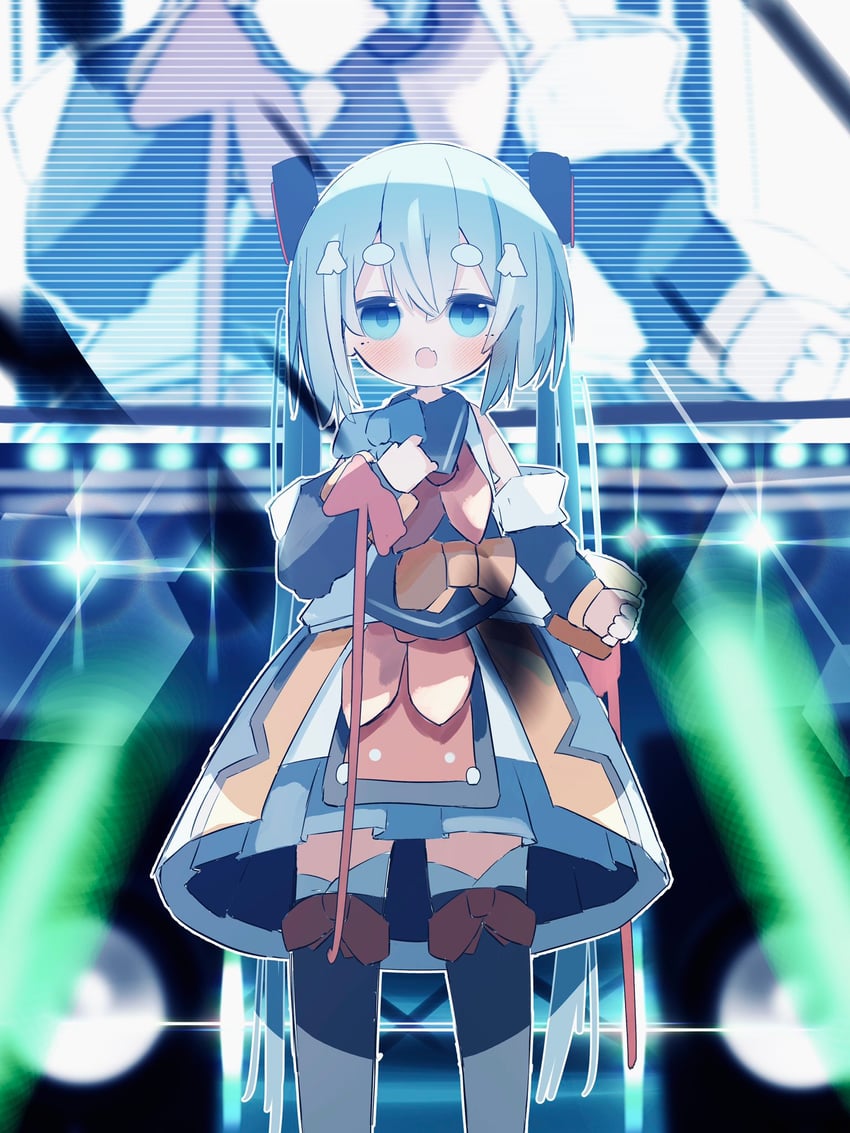 hatsune miku and magical mirai miku (vocaloid and 1 more) drawn by syare_0603