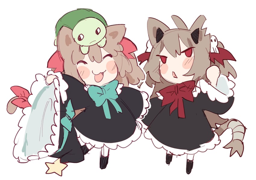 neuro-sama and evil neuro-sama (vedal ai) drawn by pasharuu