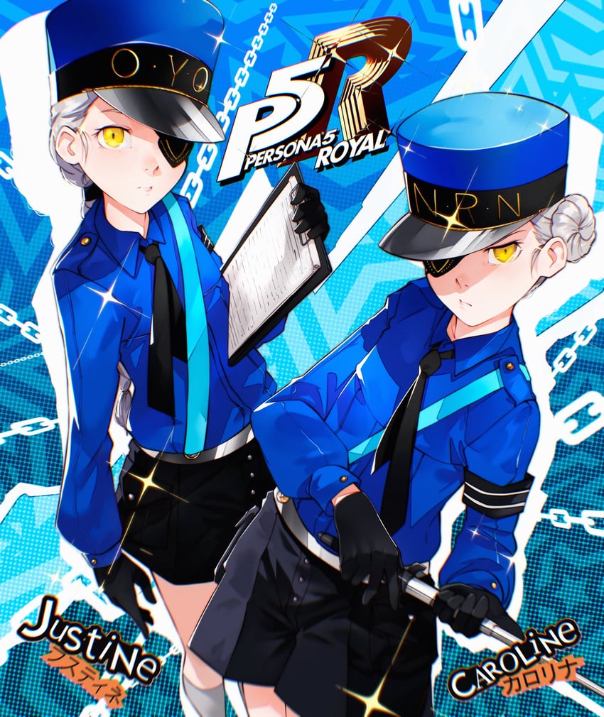 caroline and justine (persona and 1 more) drawn by cesar_art456