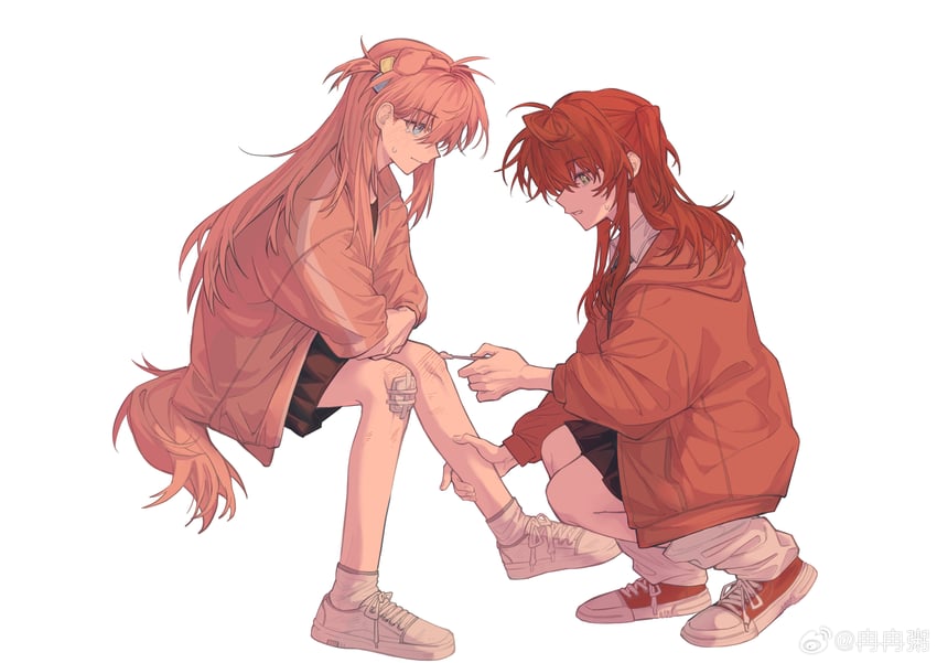 gotoh hitori and kita ikuyo (bocchi the rock!) drawn by ran_ran_zhou
