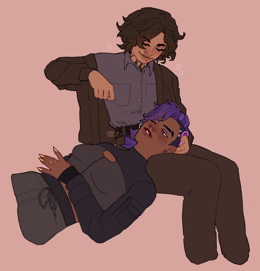 sombra and venture (overwatch and 1 more) drawn by staplesquid