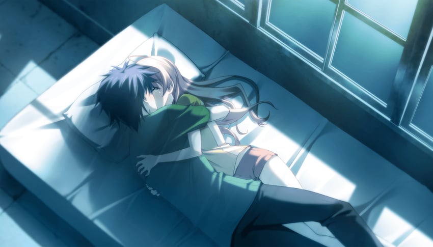 sakihata rimi and nishijou takumi (chaos;head and 1 more) drawn by matsuo_yukihiro