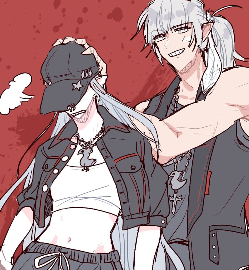 estinien varlineau and ysayle dangoulain (final fantasy and 1 more) drawn by coumarin