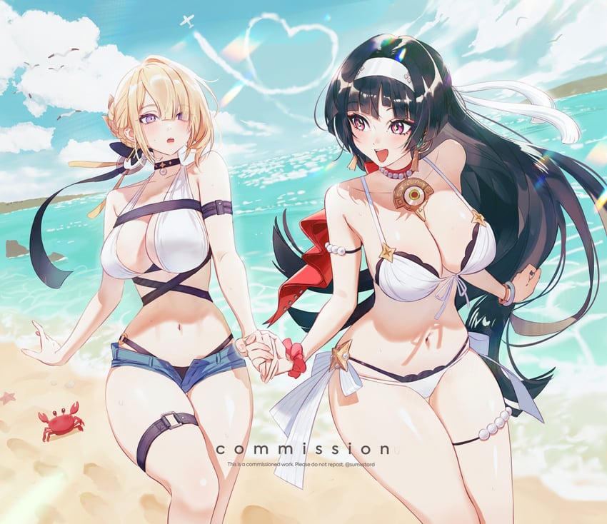 evelyn chevalier and astra yao (zenless zone zero) drawn by sumustard