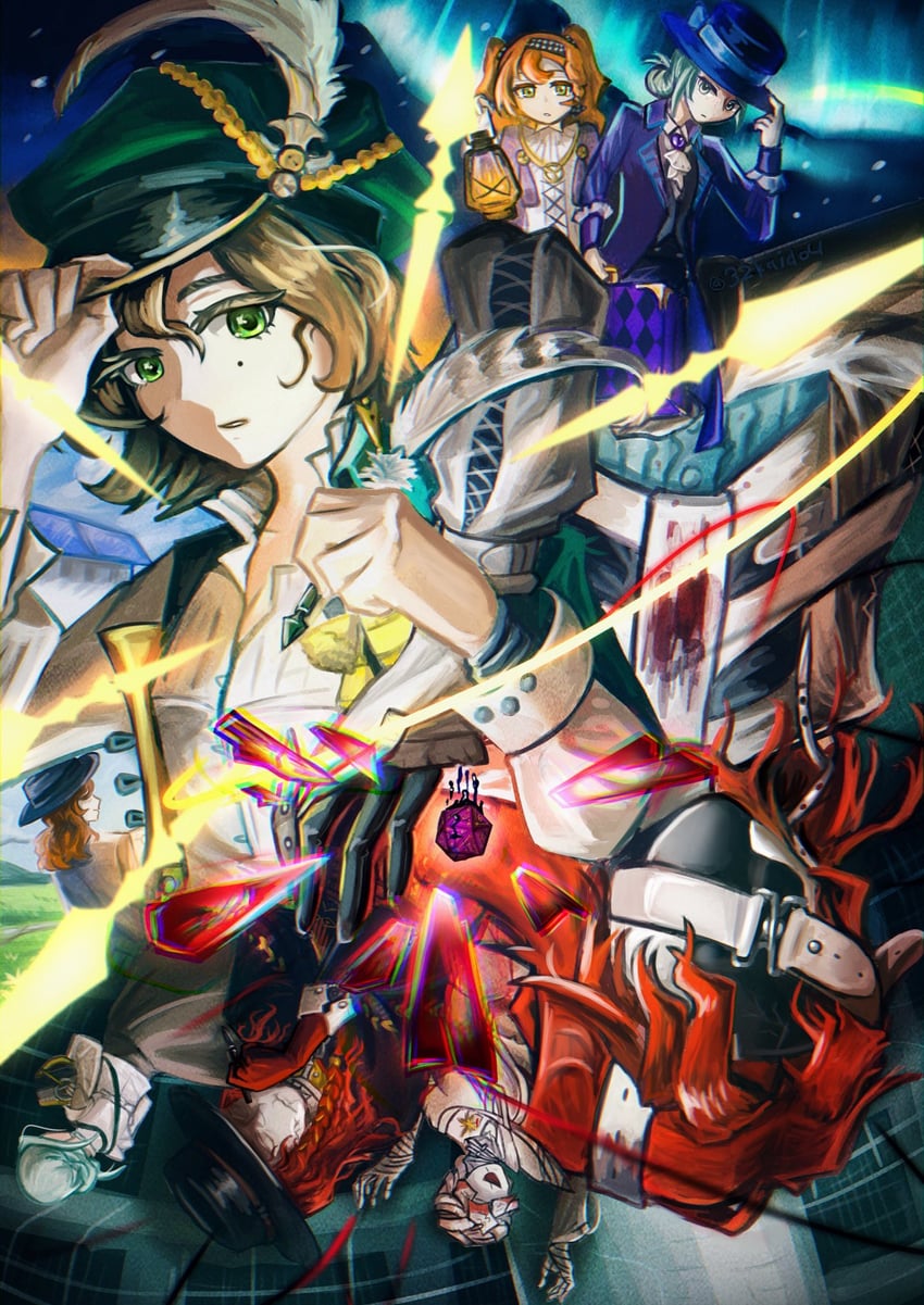 vertin, sonetto, recoleta, aleph, merlin, and 4 more (reverse:1999) drawn by 32kaidou