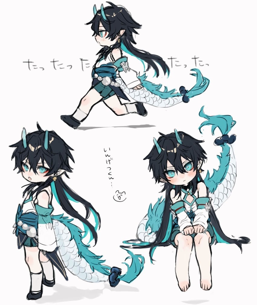 dan heng (honkai and 1 more) drawn by hara_pan-kun