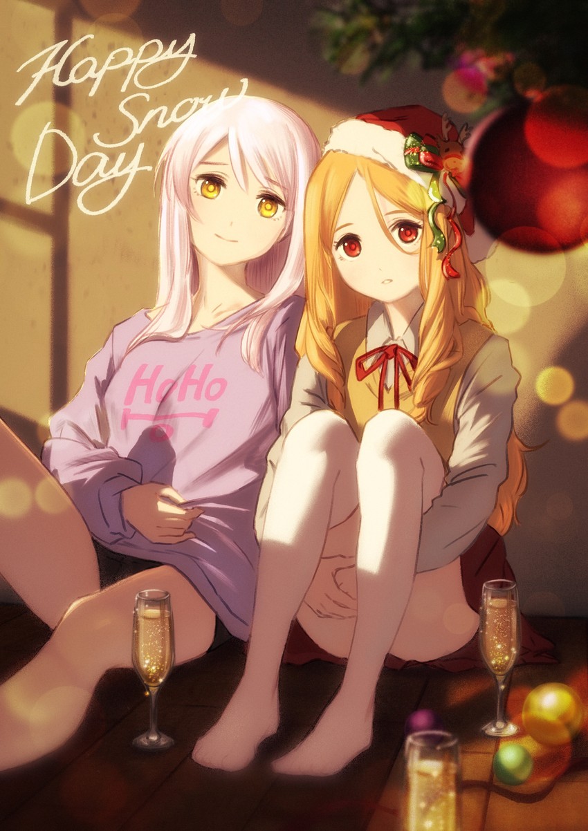 mochizuki hijiri and eve santaclaus (idolmaster and 2 more) drawn by deg_(deguana)