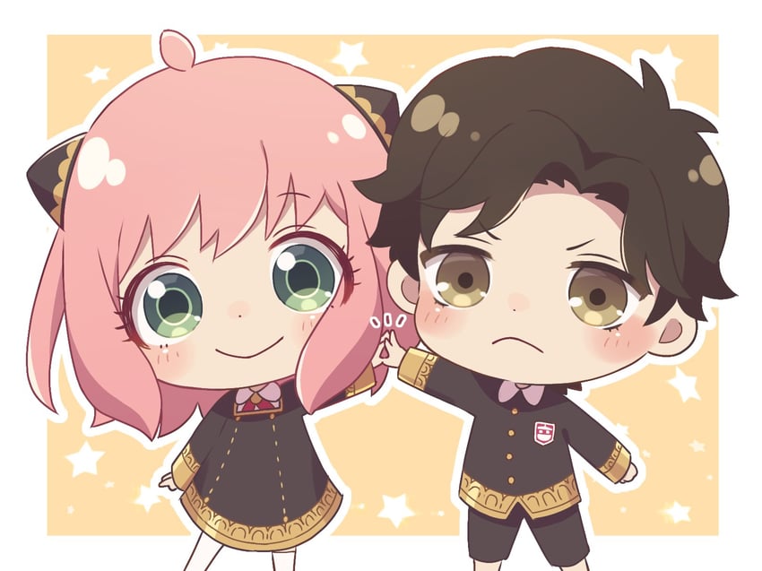 anya and damian desmond (spy x family) drawn by dmanya