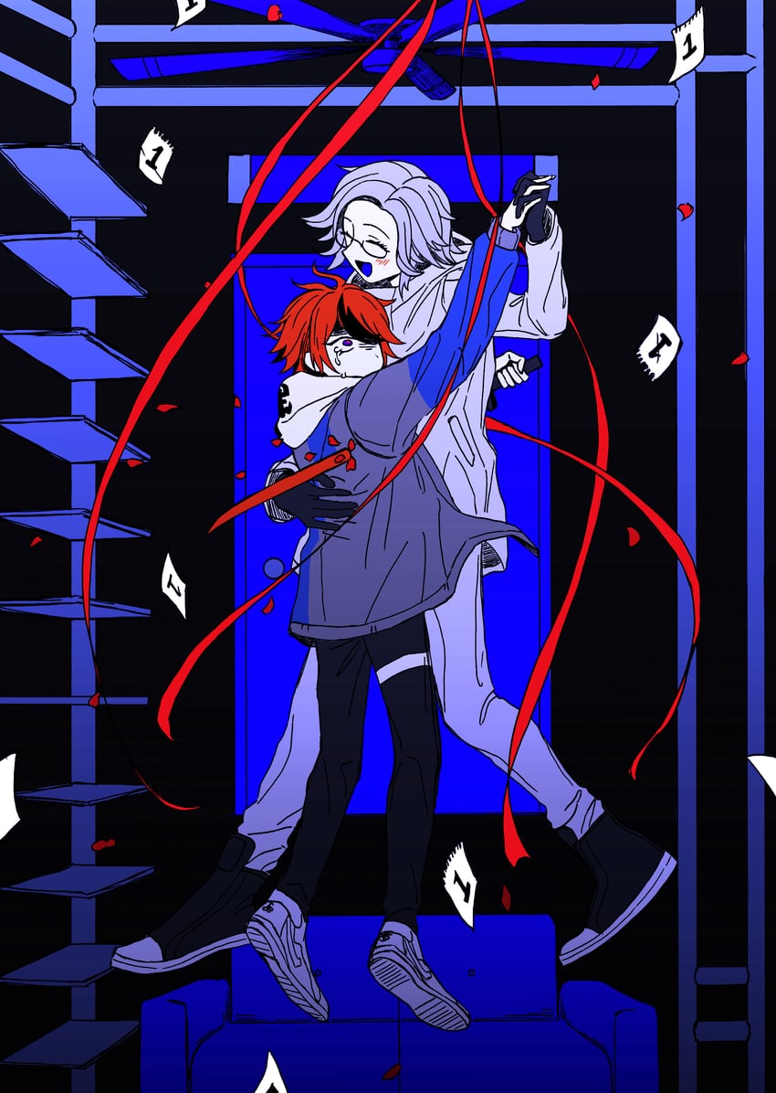 aotsuki eito and sumino takumi (the hundred line -last defense academy-) drawn by tuzhang629