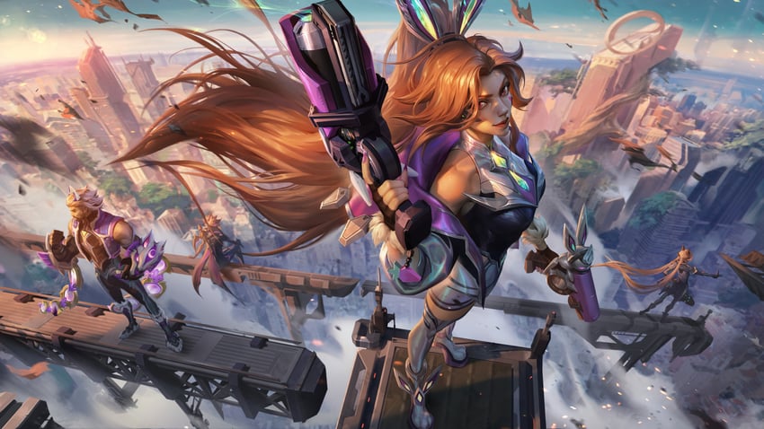 miss fortune and battle bunny miss fortune (league of legends) drawn by chengwei_pan