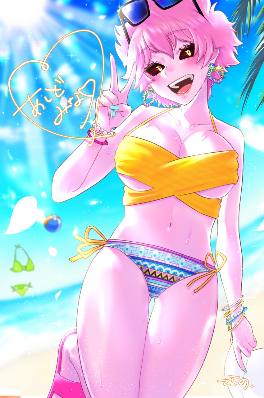 ashido mina and hagakure toru (boku no hero academia) drawn by terano_haruma