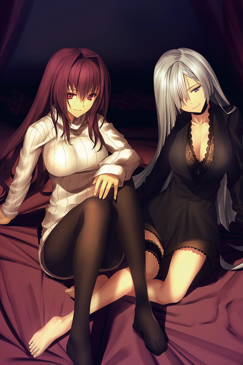 scathach and brynhild (fate and 2 more) drawn by kawanakajima