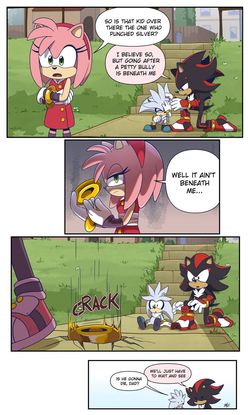 shadow the hedgehog, amy rose, and silver the hedgehog (sonic and 1 more) drawn by tc-96