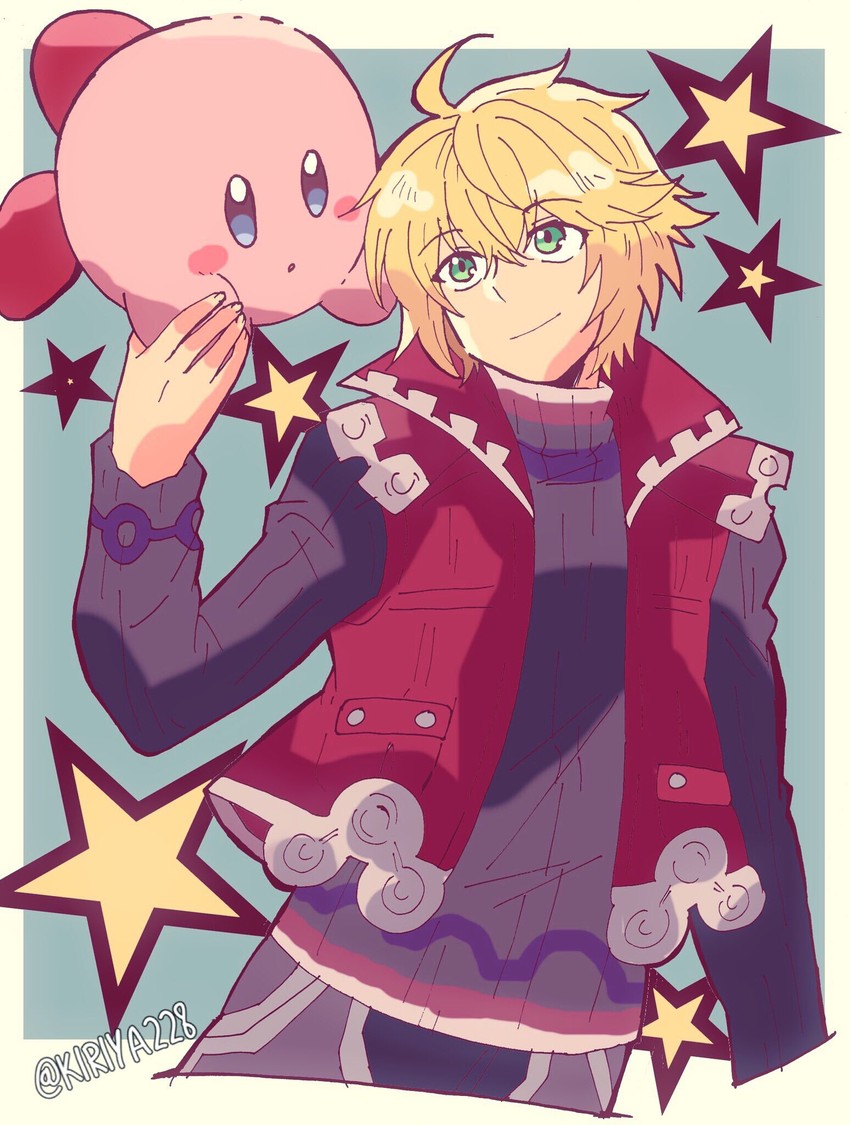 kirby and shulk (xenoblade chronicles and 3 more) drawn by kiriya_(552260)