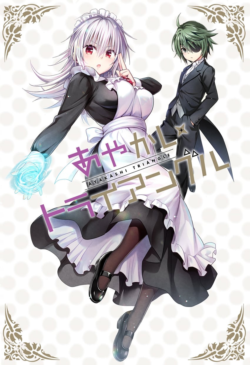 kazamaki matsuri and hinojiki sosuke (ayakashi triangle) drawn by momocchi18 and yabuki_kentarou