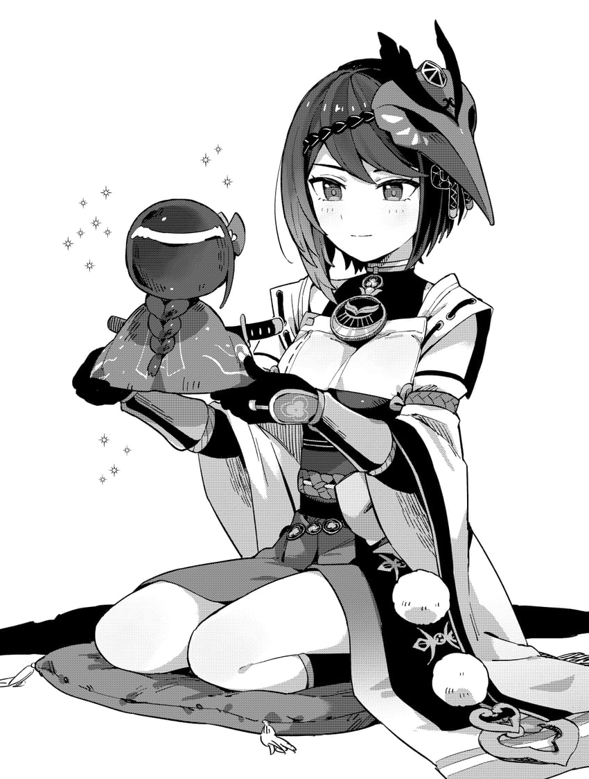 raiden shogun and kujou sara (genshin impact) drawn by moyori