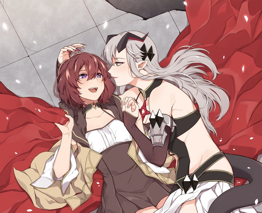 velverosa and malori crowett (mage and demon queen) drawn by color-les