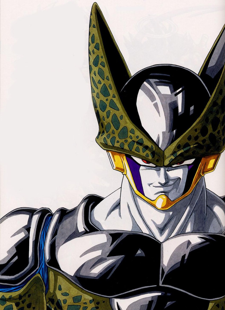 cell and perfect cell (dragon ball and 1 more) drawn by toriyama_akira