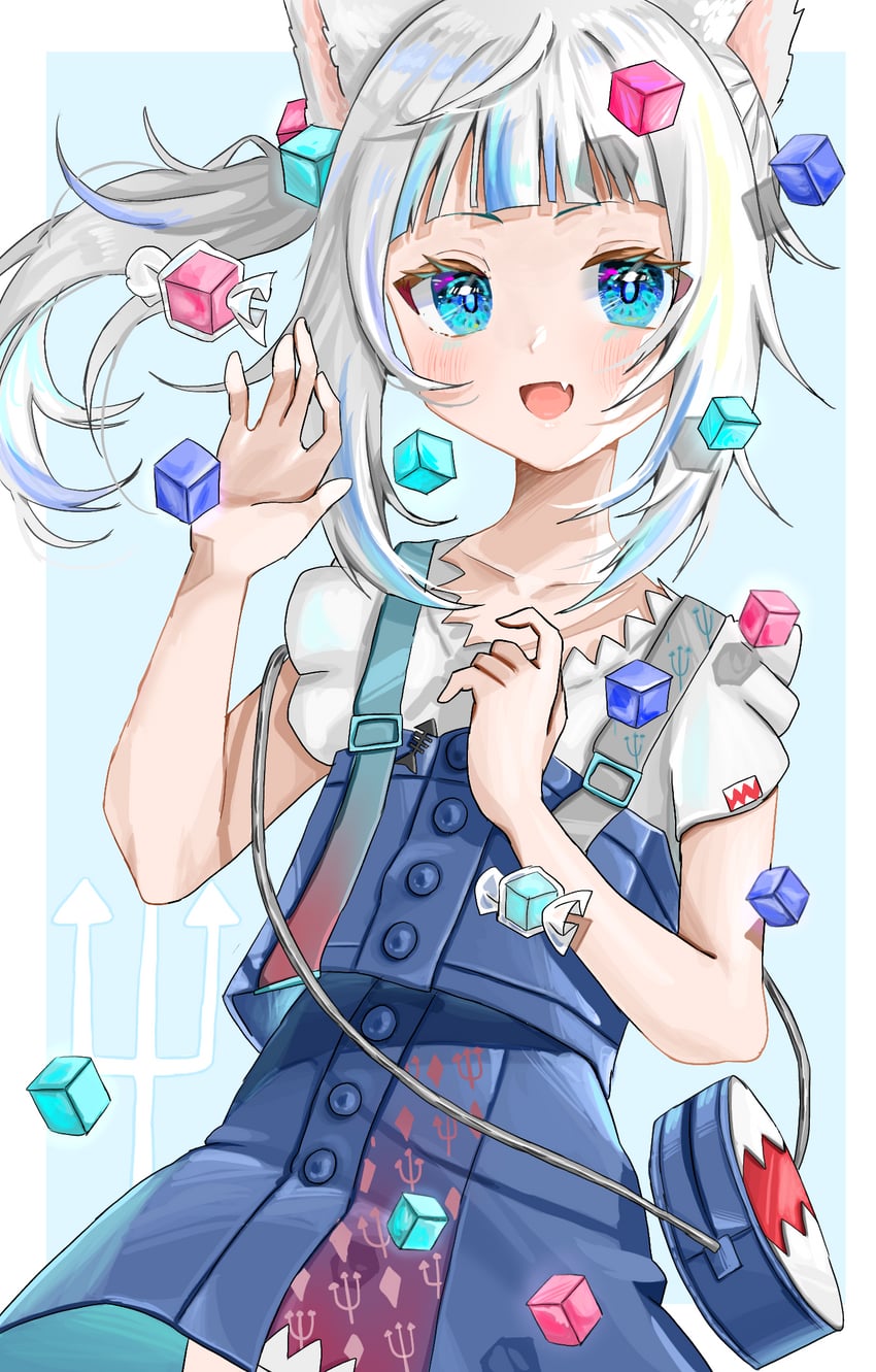 gawr gura (hololive and 1 more) drawn by httk7782