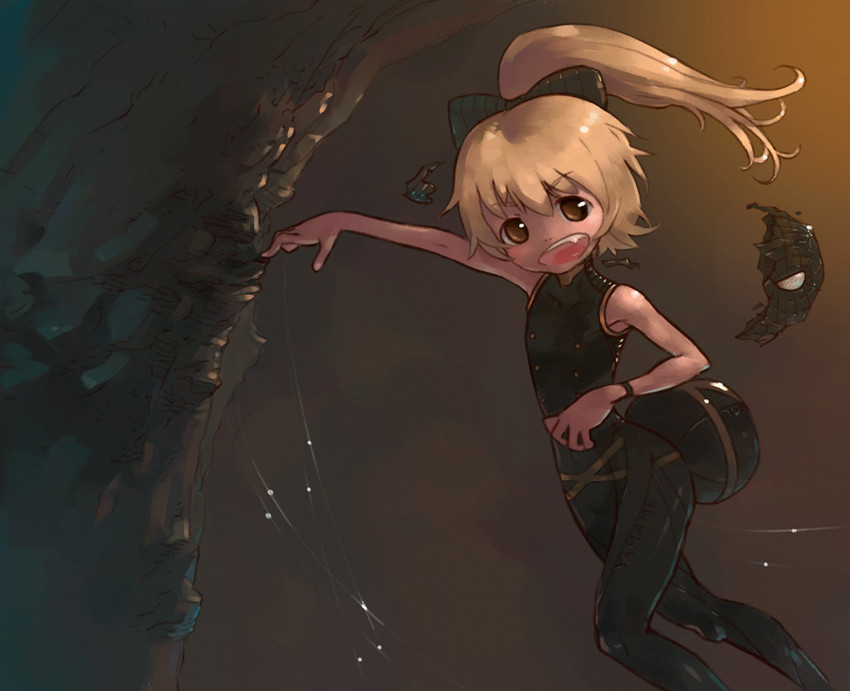 kurodani yamame and spider-man (touhou and 2 more) drawn by yst