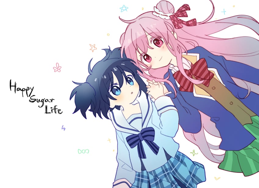 matsuzaka satou and koube shio (happy sugar life) drawn by asa_yuki523