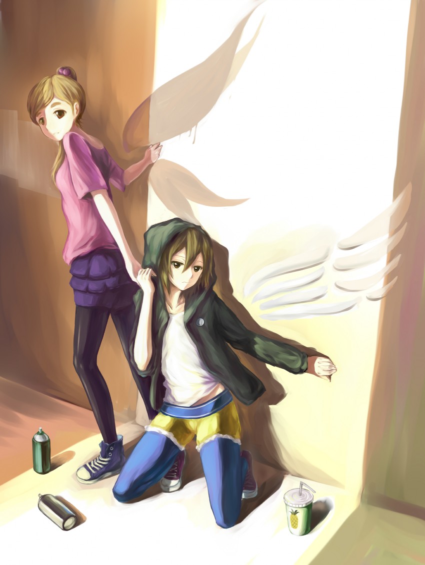 tainaka ritsu and kotobuki tsumugi (k-on!) drawn by xiamianliele