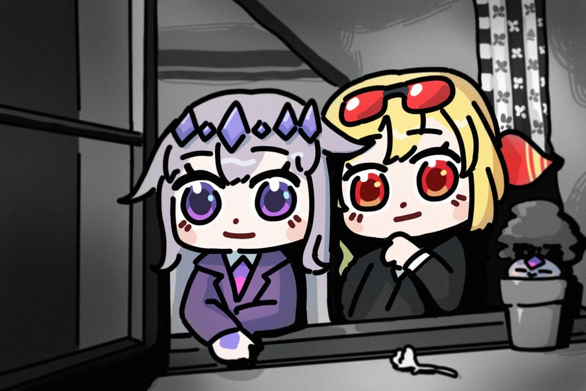 koseki bijou, kaela kovalskia, and pebble (hololive and 3 more) drawn by bing_huyue