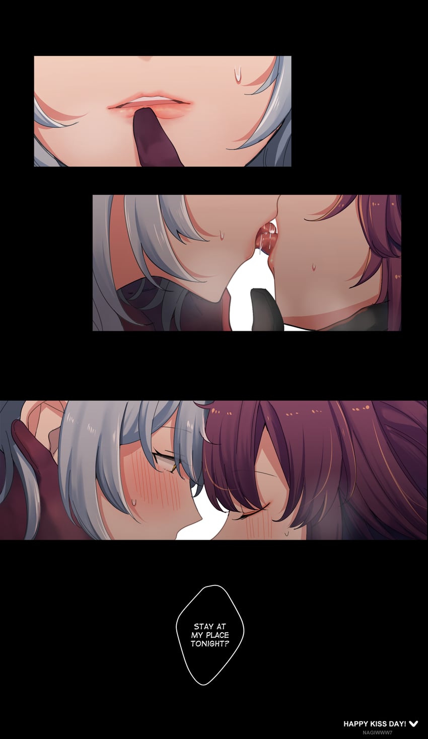 trailblazer, stelle, and kafka (honkai and 1 more) drawn by hinagi_(fox_priest)