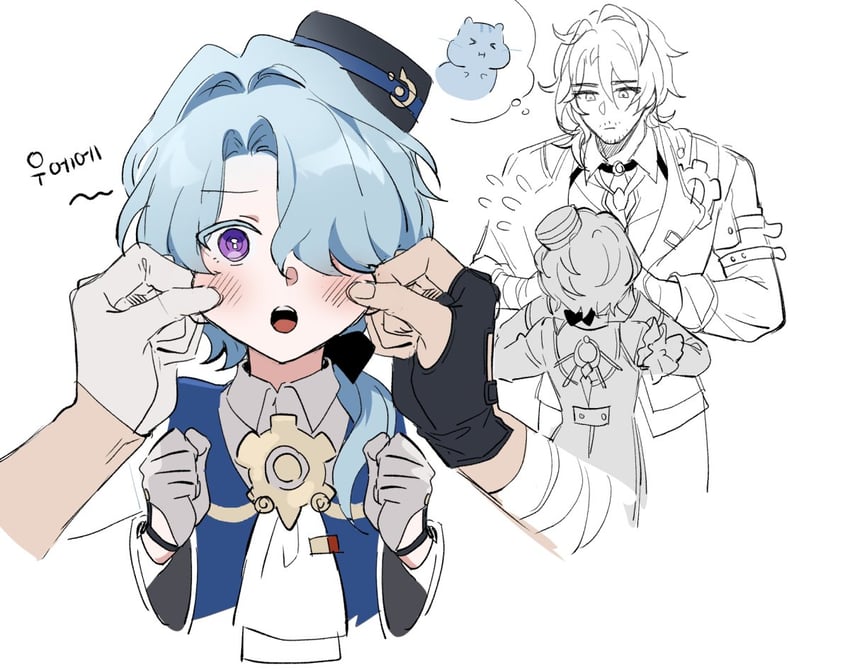 gallagher and misha (honkai and 1 more) drawn by cm_(tenji1352)