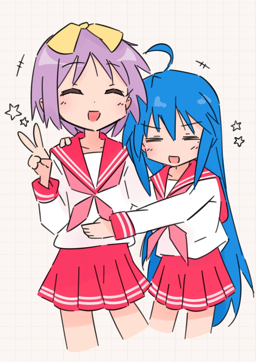 izumi konata and hiiragi tsukasa (lucky star) drawn by yq9nhoedbnmi6iy