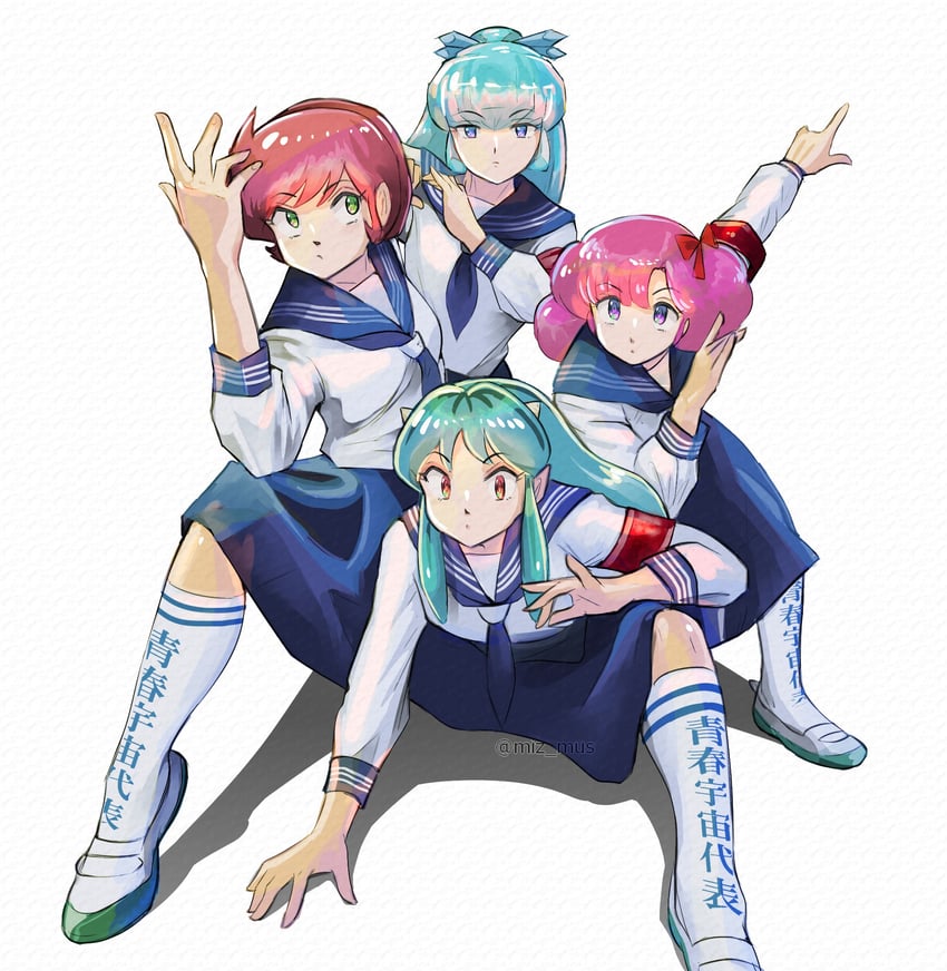 lum, ran, benten, and oyuki (urusei yatsura and 1 more) drawn by miz_mus