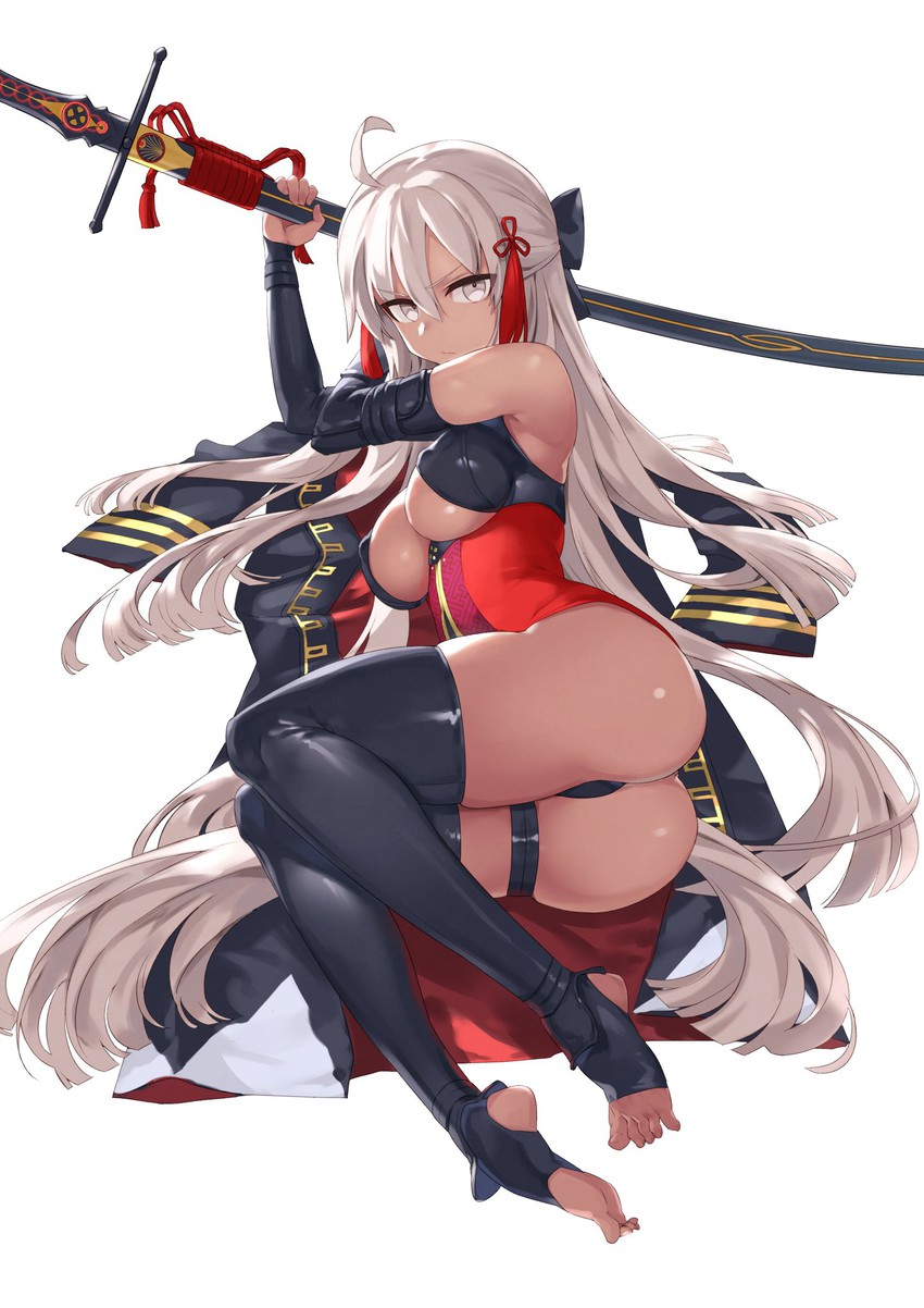 okita souji and okita souji alter (fate and 1 more) drawn by kokosando