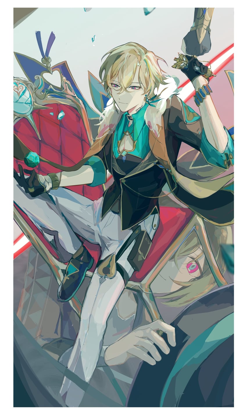aventurine (honkai and 1 more) drawn by nkpzl_toru5