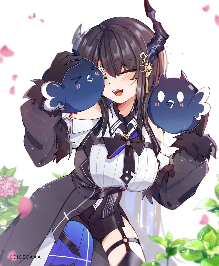 nerissa ravencroft and jailbird (hololive and 1 more) drawn by keisea