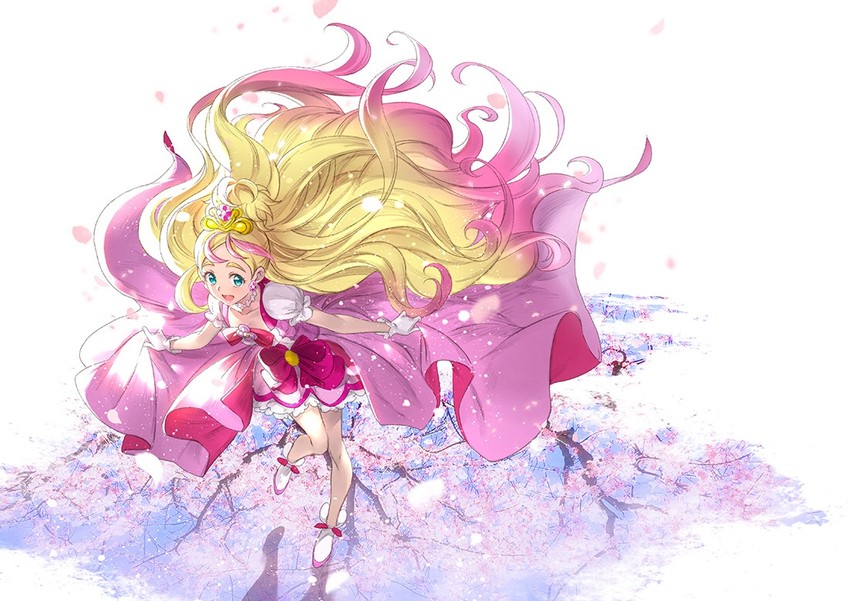 haruno haruka and cure flora (precure and 1 more) drawn by hoshi_(xingspresent)
